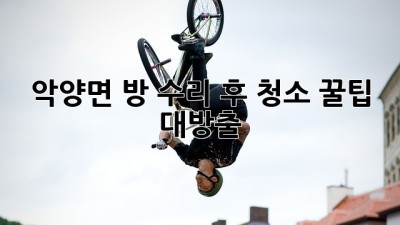 악양면 방 수리 후 청소🧹✨: 꿀팁 대방출!